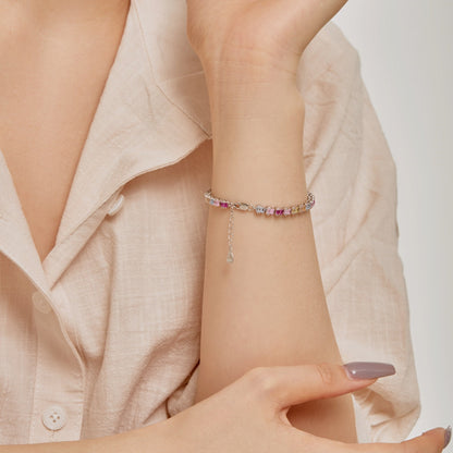 [LuckyStar]Delicate Colorful Emerald Cut Party Bracelet