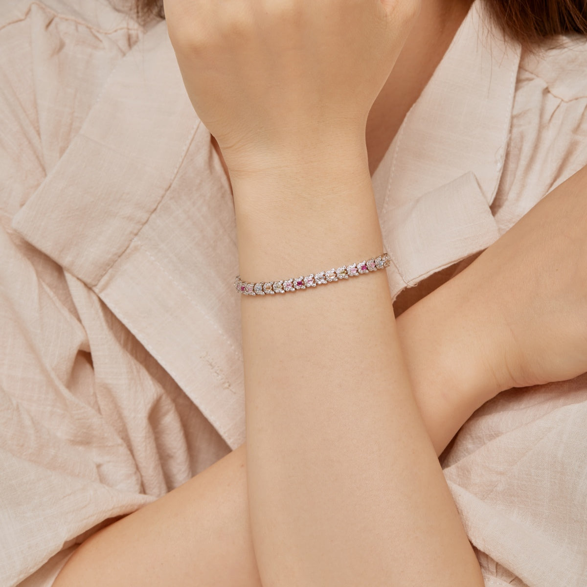 [LuckyStar]Delicate Colorful Multi Cut Daily Bracelet