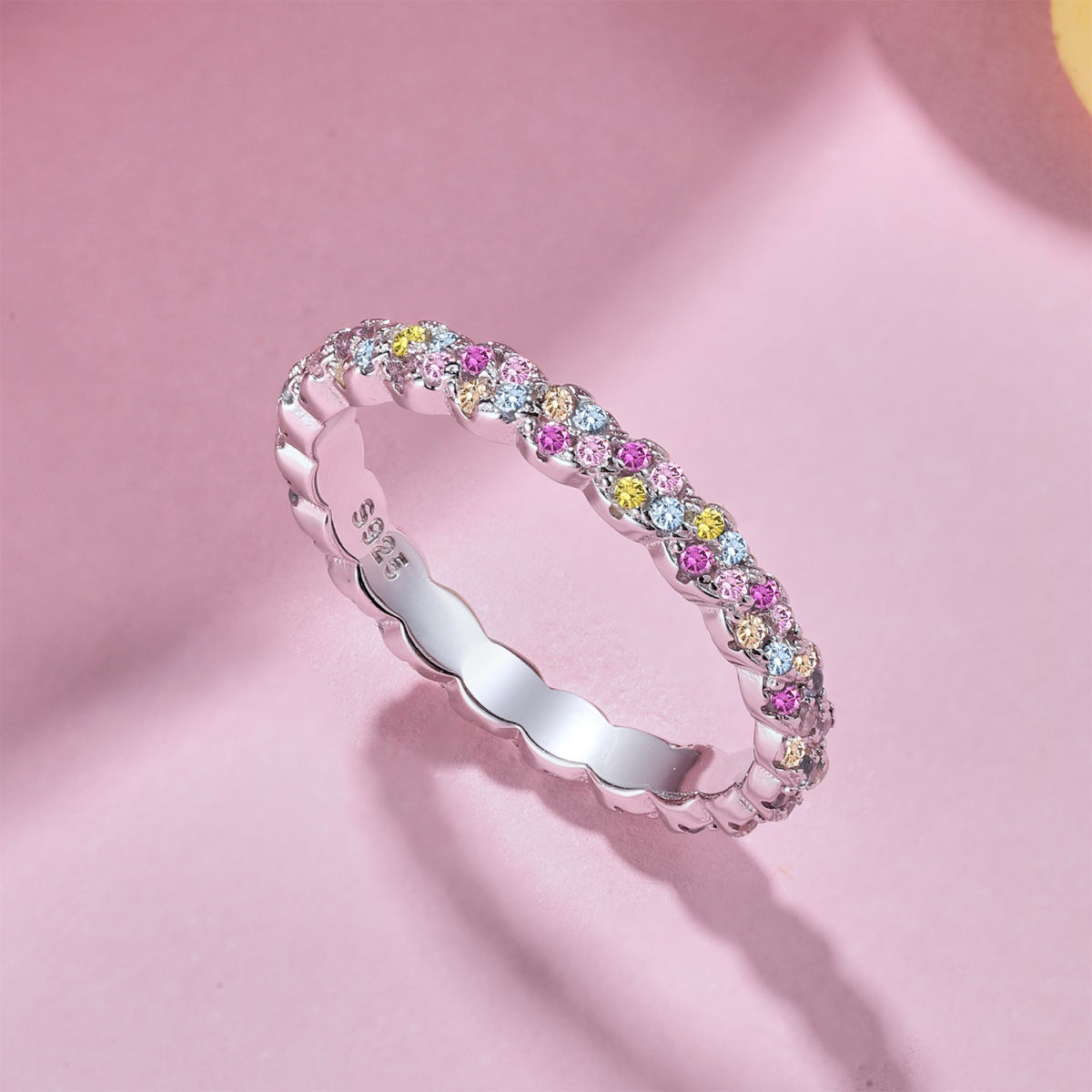 [LuckyStar]Dainty Ebullient Round Cut Daily Ring