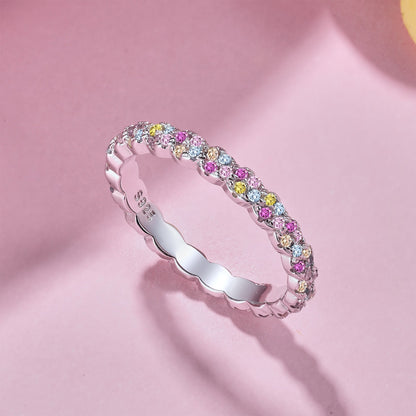 [LuckyStar]Dainty Ebullient Round Cut Daily Ring