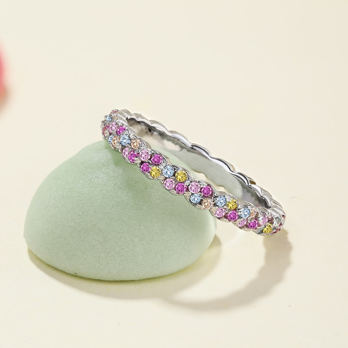[LuckyStar]Dainty Ebullient Round Cut Daily Ring