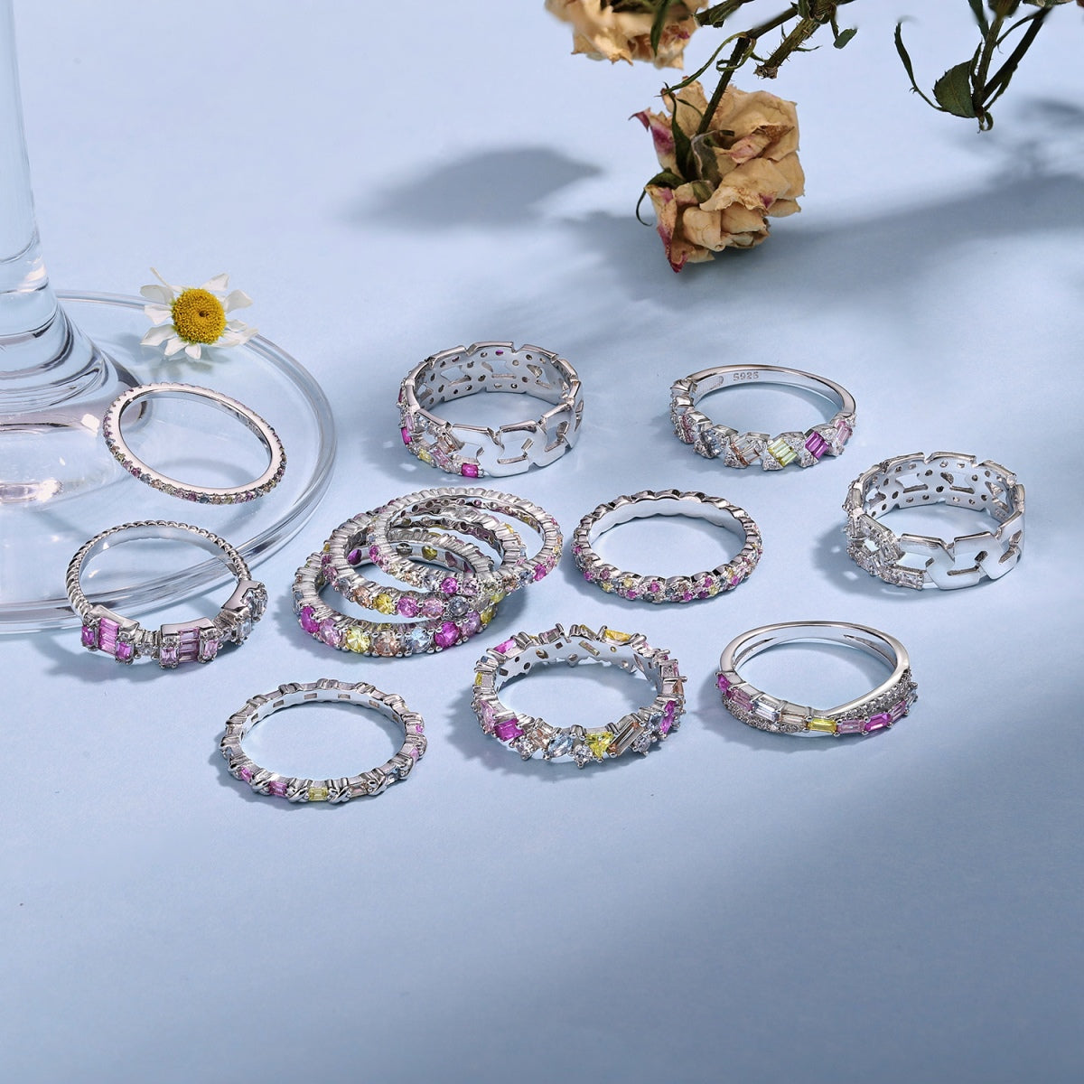 [LuckyStar]Dainty Ebullient Round Cut Daily Ring