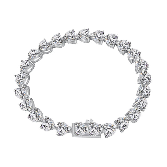 [LuckyStar]0.75 Carat Elegant Romantic Heart Shape Lover Bracelet