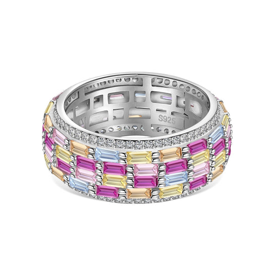 [LuckyStar]Radiant Colorful Radiant Cut Daily Ring
