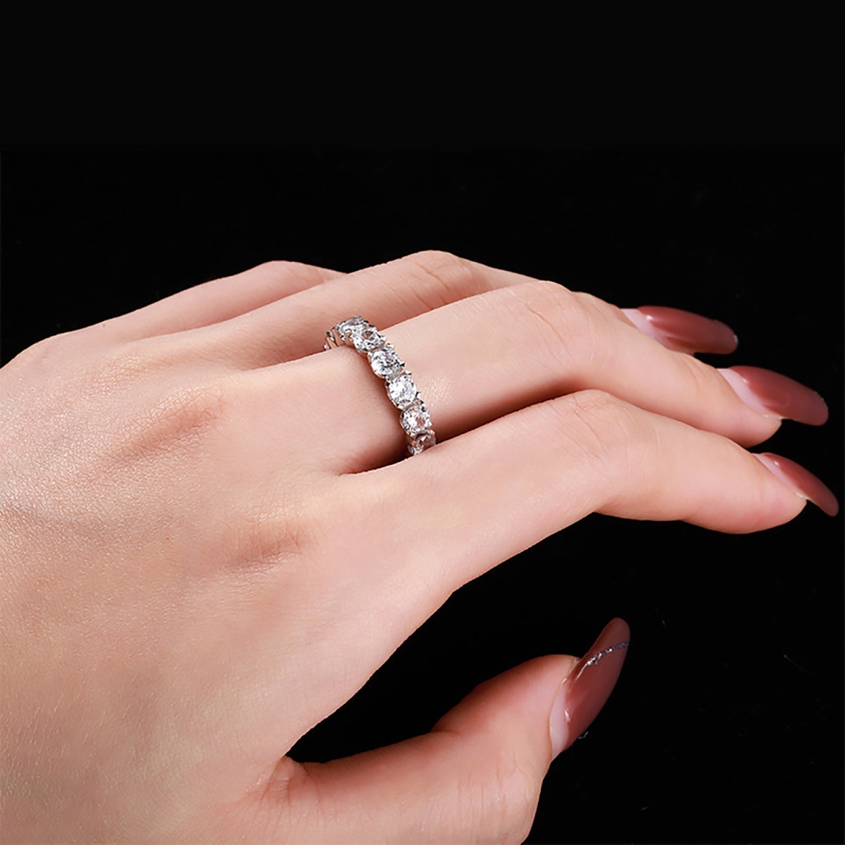 [LuckyStar]Eternity Round Cut Tennis Ring