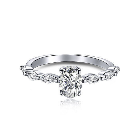 [LuckyStar]0.75 Carat Luxurious Vibrant Elongated Cushion Cut Daily Ring