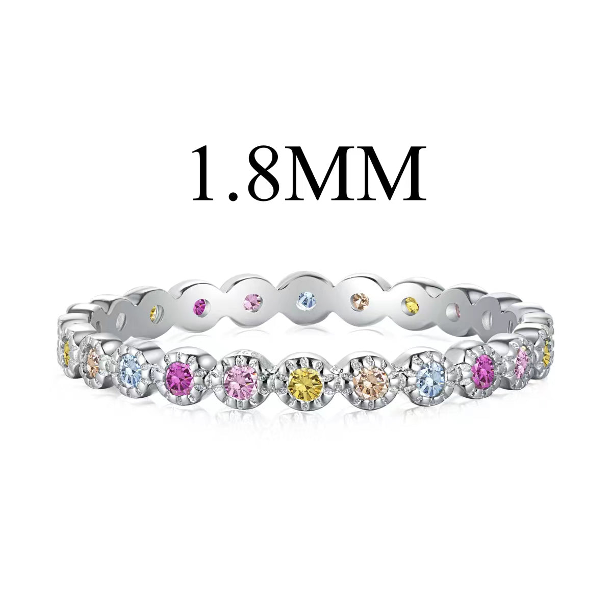 [LuckyStar]Unique Scintillating Round Cut Daily Ring