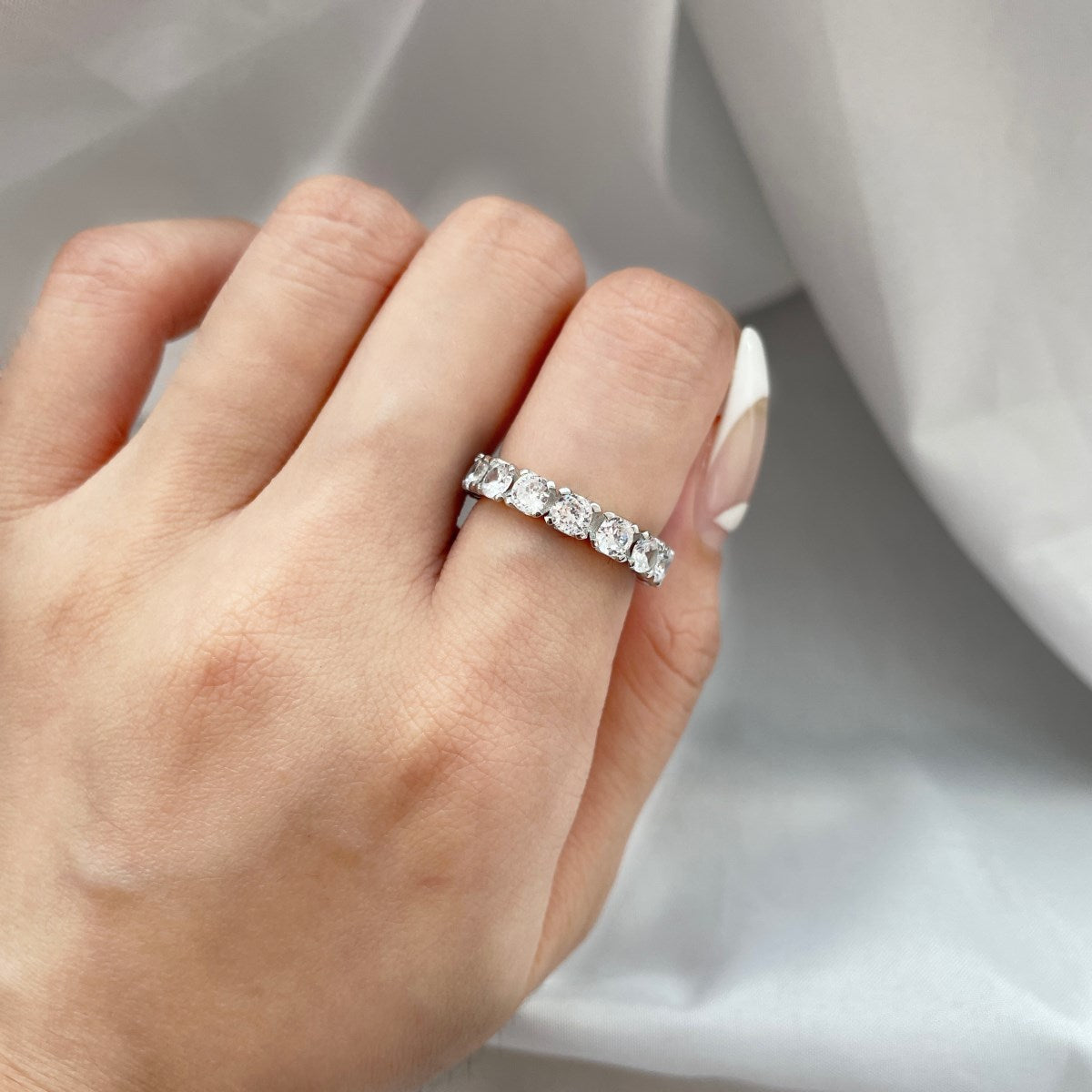 [LuckyStar]Eternity Round Cut Tennis Ring