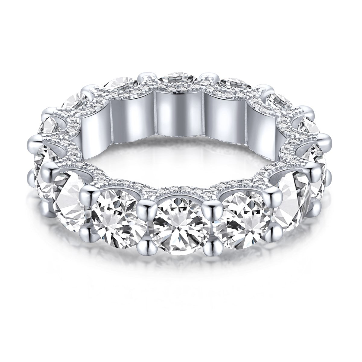 [LuckyStar]Gorgeous Round Cut Tennis Ring