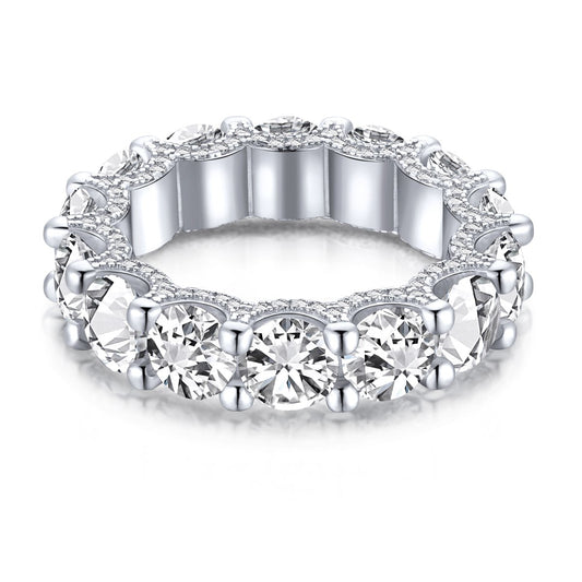 [LuckyStar]Gorgeous Round Cut Tennis Ring