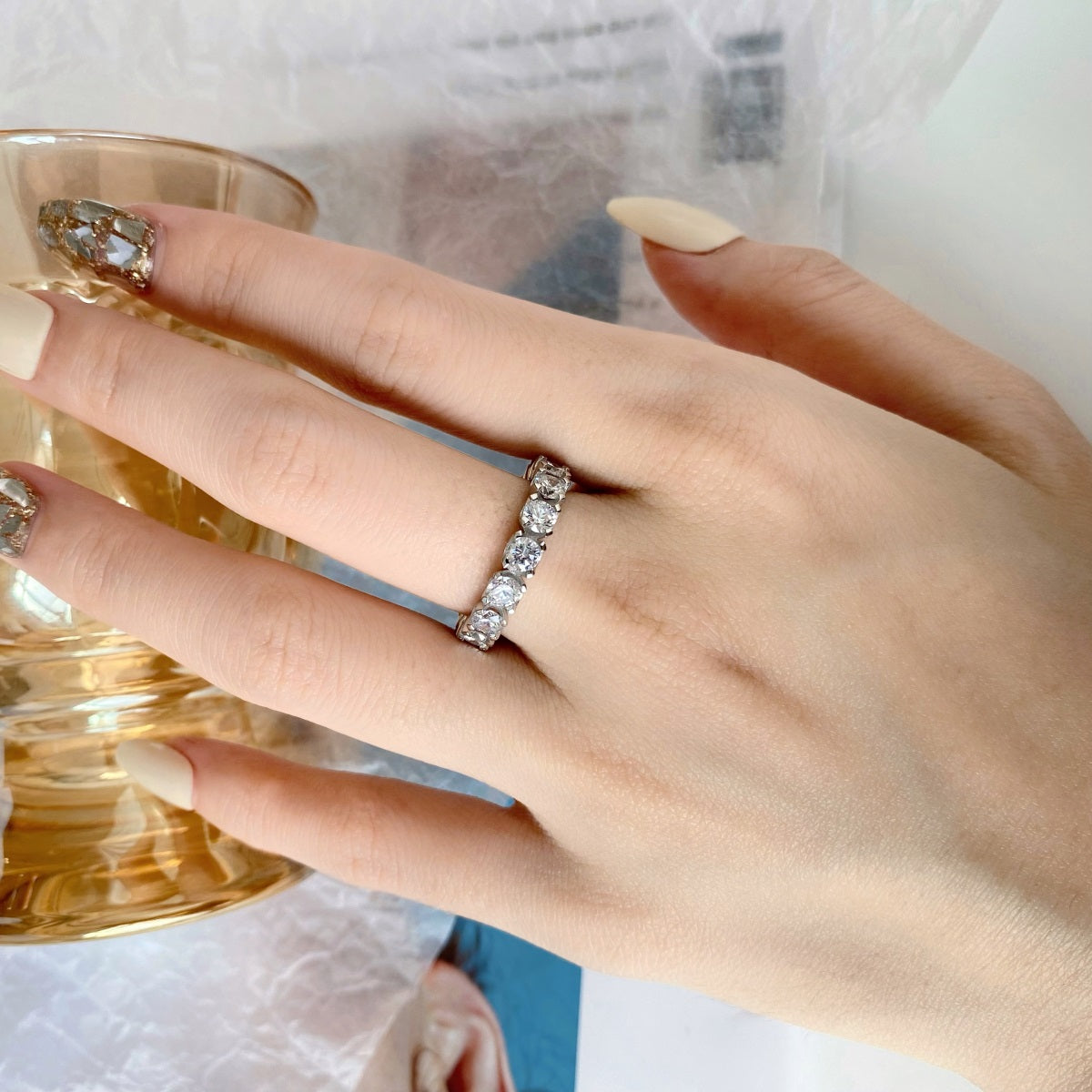 [LuckyStar]Eternity Round Cut Tennis Ring