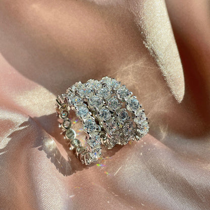 [LuckyStar]Eternity Round Cut Tennis Ring