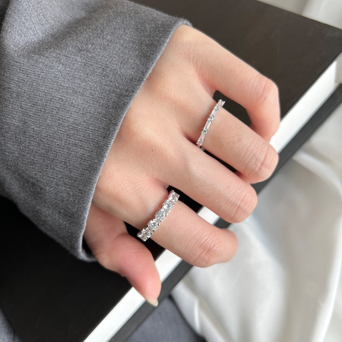 [LuckyStar]Eternity Round Cut Tennis Ring