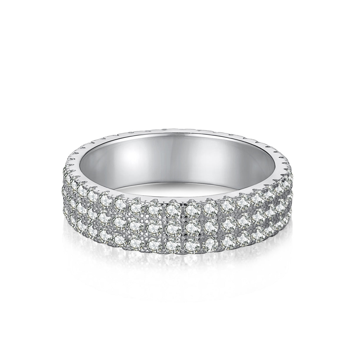 [LuckyStar]Dainty Round Cut Tennis Ring