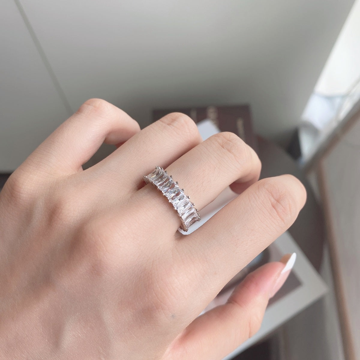 [LuckyStar]Unique Colorful Radiant Cut RIng