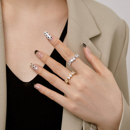 [LuckyStar]Delicate Multi Cut Ring