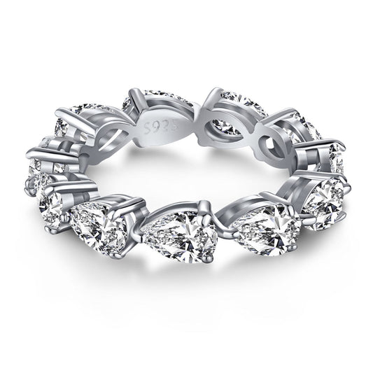[LuckyStar]Exquisite Pear Cut Tennis Ring